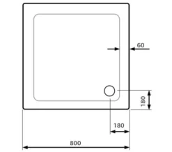 Lakes Standard Height 80mm Stone Resin White Square Shower Tray With Waste -Burlington Shop M 2019 10 8 8 5 5 351