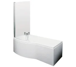 Nuie B-Shaped White Shower Bath Set