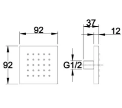 Hudson Reed Square Chrome Tile Body Jet -Burlington Shop M 2019 3 25 14 12 8 612