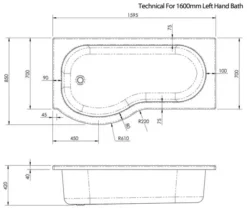 Nuie P-Shaped White Shower Bath -Burlington Shop M 2019 3 27 13 11 59 427