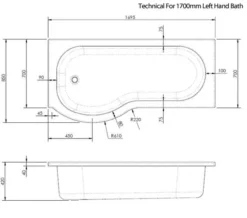 Nuie P-Shaped White Shower Bath -Burlington Shop M 2019 3 27 13 15 32 695