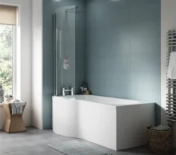 Nuie P-Shaped Shower Bath White -Burlington Shop M 2019 3 28 10 27 33 520
