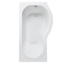 Nuie P-Shaped White Shower Bath -Burlington Shop M 2019 3 28 11 12 30 955