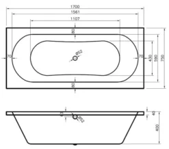Hudson Reed Otley Round 1700mm Double Ended Eternalite Acrylic Bath -Burlington Shop M 2019 3 4 7 37 9 864