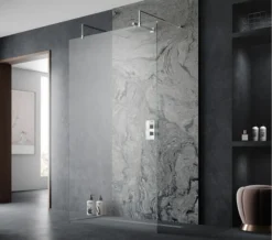 Hudson Reed Walk-In Wetroom Screen With Chrome Support Arms And Feet