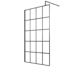 Hudson Reed Black Framed Walk-In Wetroom Screen And Support Bar -Burlington Shop M 2019 3 8 7 28 29 920
