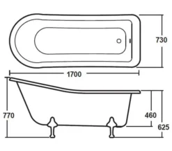 Hudson Reed Brockley Single Ended Freestanding Acrylic Bath White -Burlington Shop M 2019 4 1 15 53 5 864