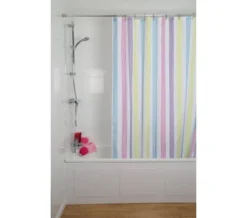 Croydex Stick N Lock Plus 6 Feet Telescopic Shower Curtain Rod