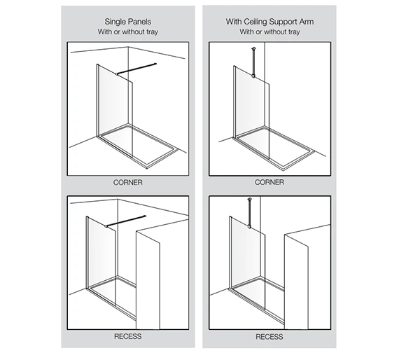 Aquadart Wetroom 8 Polished Silver 2000mm Height Walk-In Shower Glass Panel 3 Aquadart Wetroom 8 Polished Silver 2000mm Height Walk-In Shower Glass Panel - Image 3