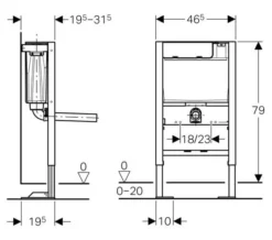 Geberit Duofix 465 X 790mm Wall Hung WC Frame Blue With Low Height Furniture Cistern -Burlington Shop M 2019 7 17 15 36 12 801