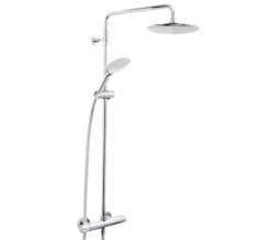 Bristan Carre Fixed Head Thermostatic Bar Shower Valve With Rigid Riser