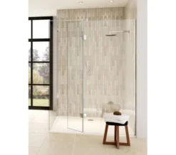 Aqata Design DS447 Corner Walk-In Enclosure With Hinged Panel