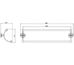 Burlington 55cm Wall Mounted Chrome Towel Rail -Burlington Shop M 2019 9 9 8 9 42 670