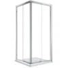 Twyford Geo Corner Entry Shower Cubicle With 6mm Glass And Polished Silver Frame