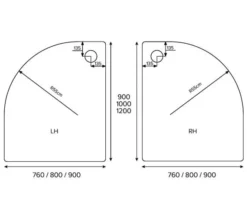 Just Trays JTFusion Offset Quadrant Flat Top Shower Tray With Waste -Burlington Shop M 2020 2 24 11 9 36 187