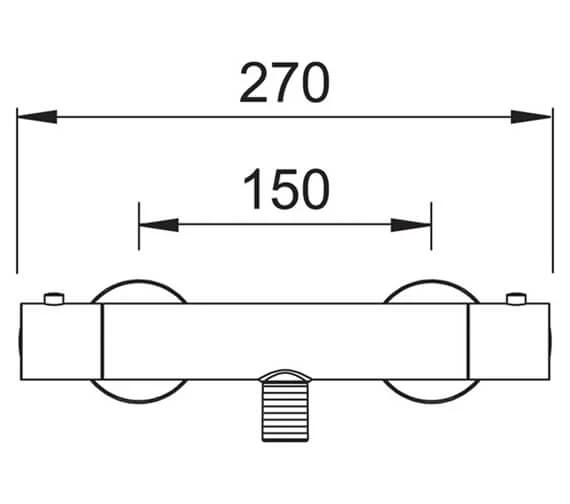 Methven Cool To Touch Chrome Round Thermostatic Bar Shower Valve 2 Methven Cool To Touch Chrome Round Thermostatic Bar Shower Valve - Image 2