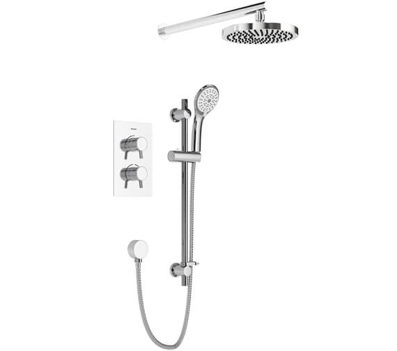Bristan Prism Chrome Fixed Head And Adjustable Riser Shower Pack 1 Bristan Prism Chrome Fixed Head And Adjustable Riser Shower Pack