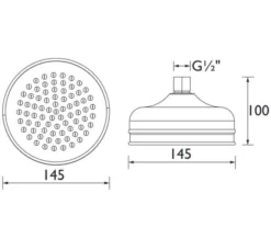 Bristan Traditional Stainless Steel Fixed Shower Head -Burlington Shop M 2020 2 26 9 29 24 886