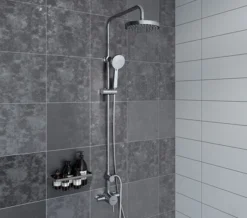 Bristan Prism Thermostatic Exposed Sequential Valve With Diverter And Chrome Riser Kit