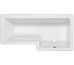 Carron Quantum 5mm Acrylic White L-Shaped Shower Bath 1600 X 700-850mm -Burlington Shop M 2020 3 13 7 21 38 316