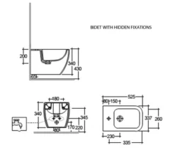 RAK Metropolitan 1 Tap Hole Wall Hung Bidet 525mm Projection -Burlington Shop M 2020 3 18 14 41 49 276