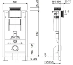 Crosswater 500mm Wide WC Support Frame With Dual Flush Cistern -Burlington Shop M 2020 3 2 14 22 56 274