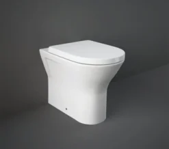 RAK Resort 400mm High Back To Wall Rimless WC Pan With Soft Close Seat - White