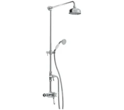 Bristan 1901 Thermostatic Exposed Dual Control Shower Valve With Diverter And Rigid Riser Kit