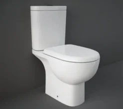 RAK Tonique Full Access Open Back White Close Coupled WC Pack With Urea Soft Close Seat