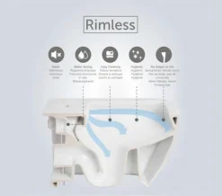 RAK Series 600 White Back-To-Wall WC Pan With Soft Close Seat -Burlington Shop M 2020 3 25 8 8 2 319 1