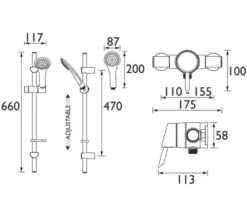 Bristan Acute Thermostatic Surface Mounted Shower Valve With Adjustable Riser Rail 10 Bristan Acute Thermostatic Surface Mounted Shower Valve With Adjustable Riser Rail -Burlington Shop M 2020 3 26 12 30 21 6
