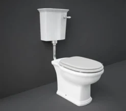 RAK Washington Low Level WC Pack With Matt White Soft Close Wood Seat