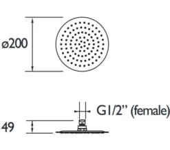 Bristan Square Stainless Steel Slimline Fixed Chrome Shower Head -Burlington Shop M 2020 3 5 9 35 15 635