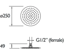 Bristan Square Stainless Steel Slimline Fixed Chrome Shower Head -Burlington Shop M 2020 3 5 9 37 38 253