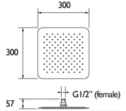 Bristan Square Stainless Steel Slimline Fixed Chrome Shower Head -Burlington Shop M 2020 3 5 9 39 4 303