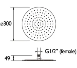 Bristan Square Stainless Steel Slimline Fixed Chrome Shower Head -Burlington Shop M 2020 3 5 9 39 52 914