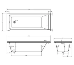 Aqua Medici Square Straight Single Ended Whirlpool Bath -Burlington Shop M700 2020 10 24 10 15 26 481