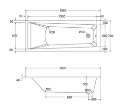 Aqua Atlanta Square Single Ended Whirlpool Bath 9 Aqua Atlanta Square Single Ended Whirlpool Bath -Burlington Shop M700 2020 10 24 12 15 37 787