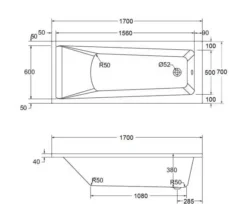 Aqua Atlanta Square Single Ended Whirlpool Bath 11 Aqua Atlanta Square Single Ended Whirlpool Bath -Burlington Shop M700 2020 10 24 12 16 6 687