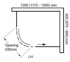 Aquaglass Plus Sphere 8mm Tinted Glass Offset Quadrant Enclosure -Burlington Shop M700 2020 11 13 14 46 0 744