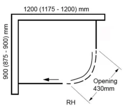 Aquaglass Plus Sphere 8mm Tinted Glass Offset Quadrant Enclosure -Burlington Shop M700 2020 11 13 14 48 15 740