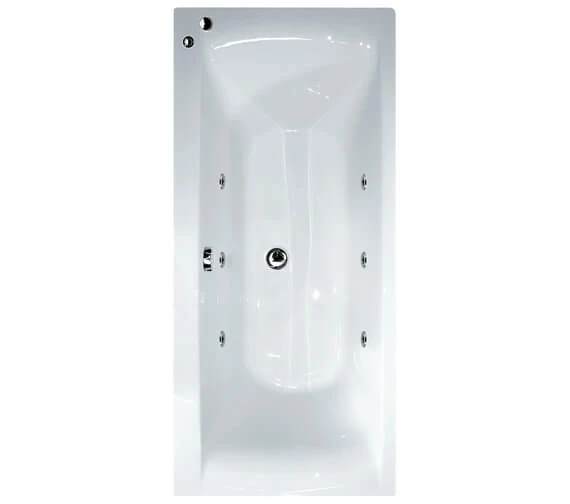 Aqua Oporto Square Rectangular Double Ended Whirlpool Bathtub 1 Aqua Oporto Square Rectangular Double Ended Whirlpool Bathtub