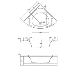 Aqua Luxe 1400mm White Corner Bathtub With Built-In Headrest