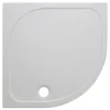 Crosswater Quadrant 45mm White Stone Resin Low Level Tray With Waste