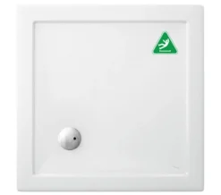 Crosswater Square 35mm Anti-Slip Acrylic White Shower Tray