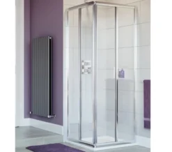 Lakes Classic Silver Frame Corner Entry Enclosure - CL1C075S