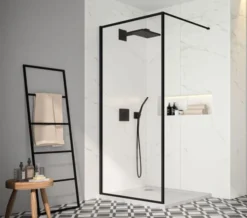 Merlyn Black Framed Showerwall Wetroom Panel