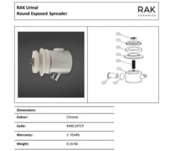 RAK Jazira 355 X 330 X 445mm White Urinal Bowl With Brackets -Burlington Shop M700 2020 8 27 15 2 20 231