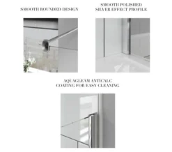Aqualux Shine 6 Walk In 1900mm High Polished Silver Shower Panel -Burlington Shop M700 2020 8 27 8 29 36 889