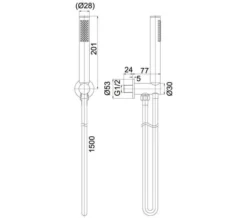 Crosswater MPRO Wall Mounted Shower Kit With Outlet And Hose -Burlington Shop M700 2020 8 27 9 40 40 652